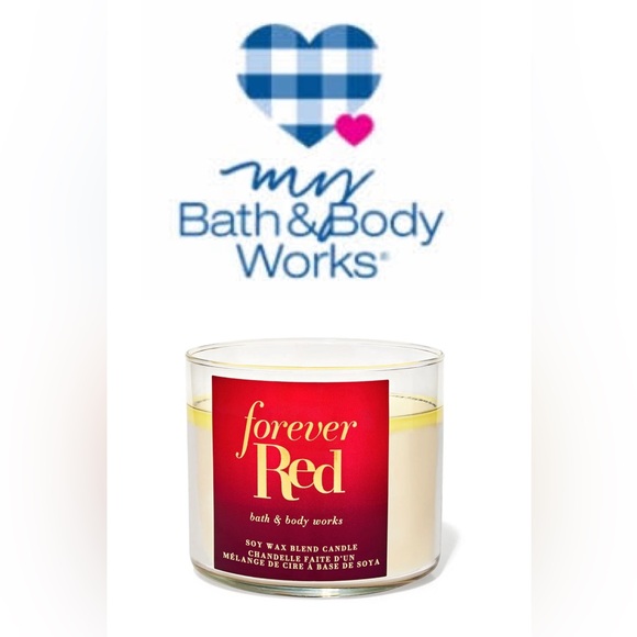 🕯️BATH & BODY WORKS 🕯️Forever Red  3-Wick Candle - Picture 1 of 2